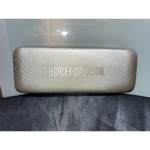 HARLEY DAVIDSON Gray & Black Hard Shell Clamshell Glasses Eye Glass Case